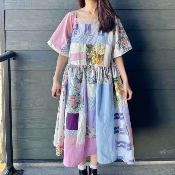 Handmade Patchwork Rose Canvas Dress SKU 01176 - Picture 7 of 16